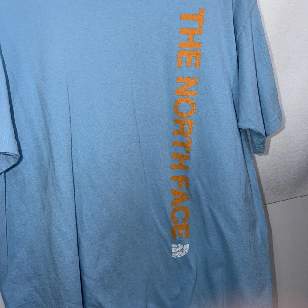 The North Face Light Blue  Graphic Logo Casual T-Shirt Men's Size Extra Large XL